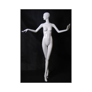 White Fiberglass Glossy White Adult Female Fashion Schlappi Mannequin #XD18W