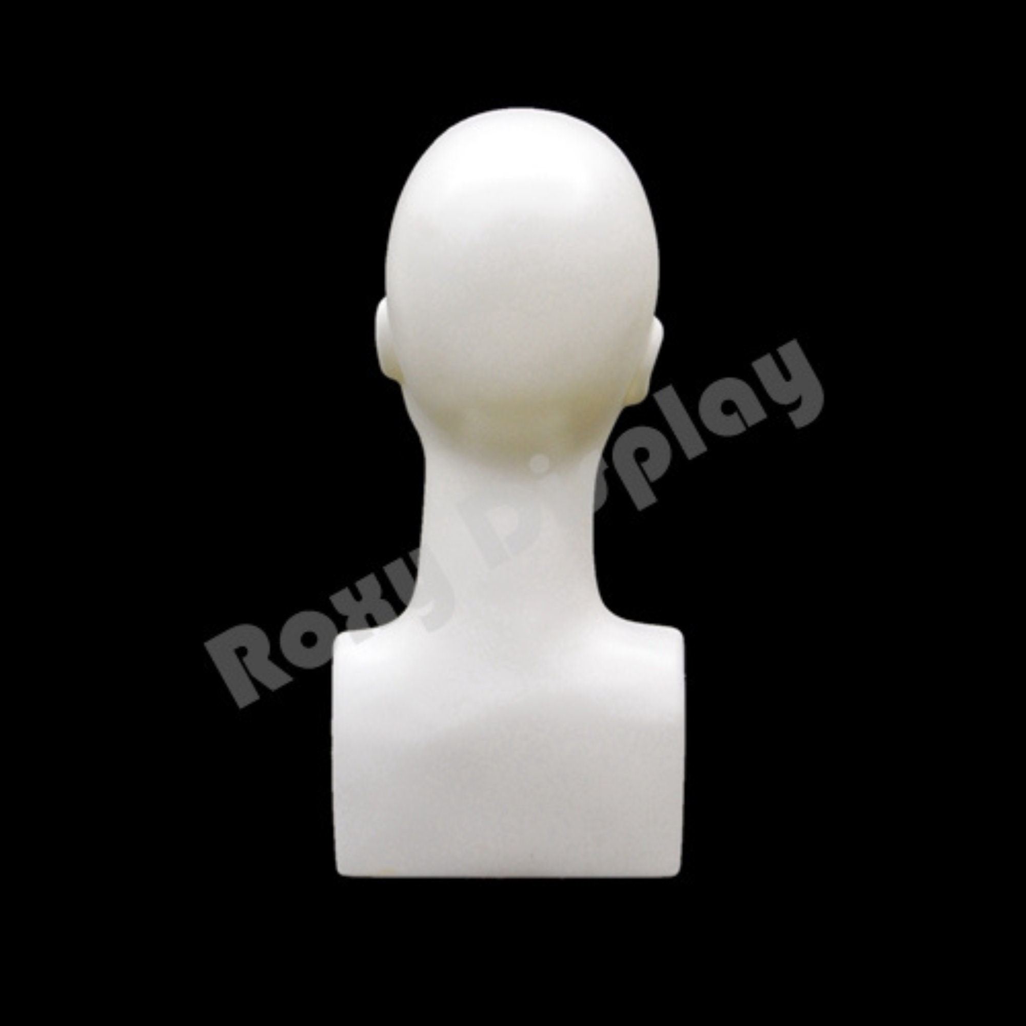 Adult Male Plastic White Mannequin Head Display 2 Pack M-WH 