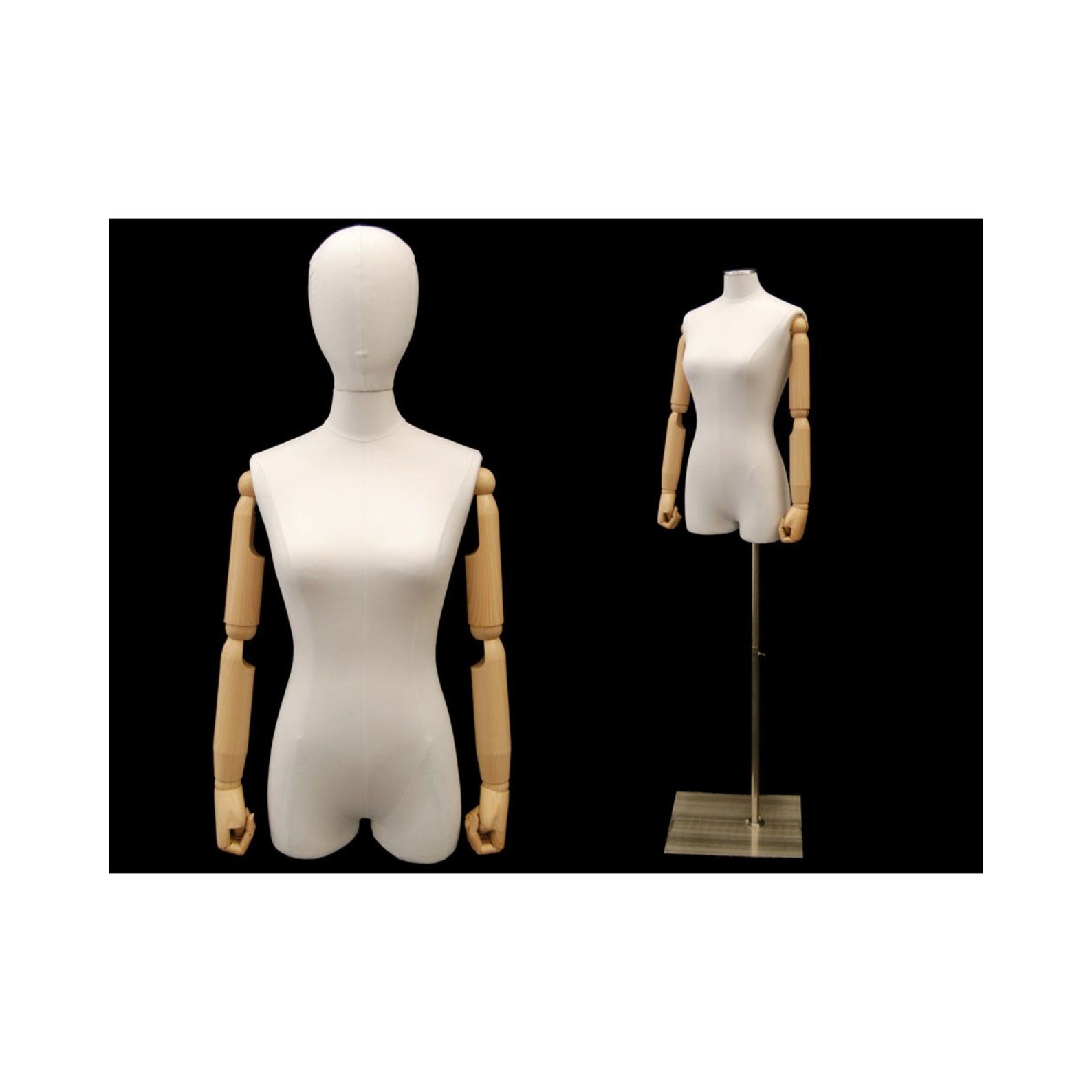 Adult Female Dress Form Mannequin 3/4 White Linen Torso with Etsy