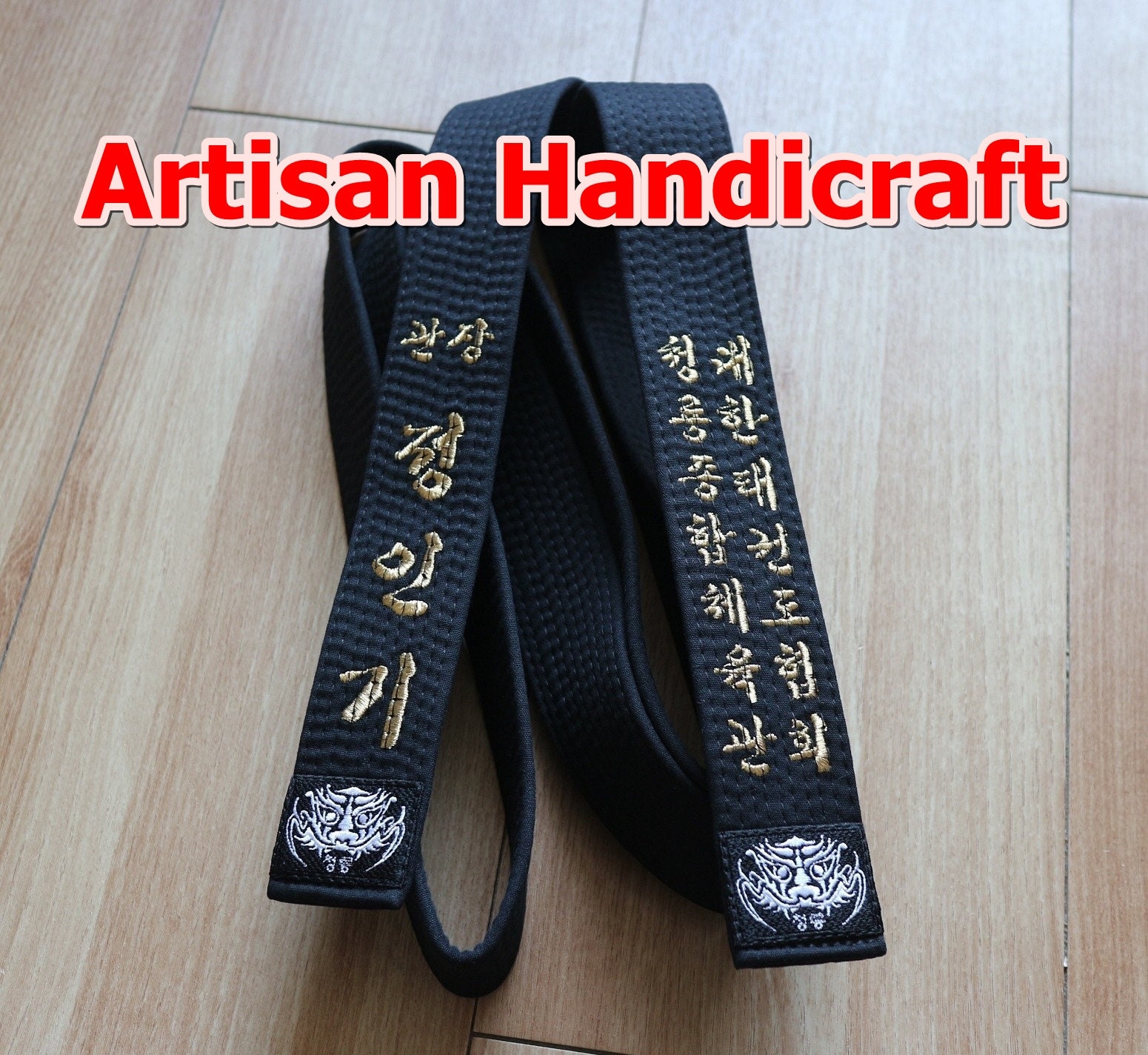 KANKU Heavy Black Karate Belt - Taekwondo, Judo, Martial Arts Belt