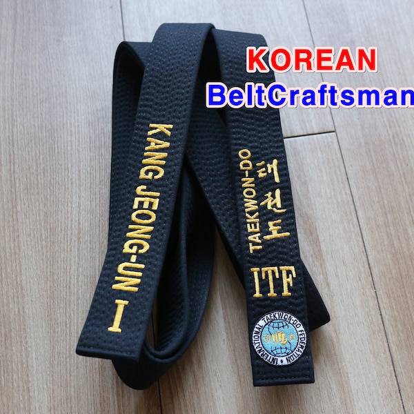 Taekwondo Black Belt/태권도/ITF/WTF/judo/Aikido/karate/custom/embroidery/합기도/martal arts