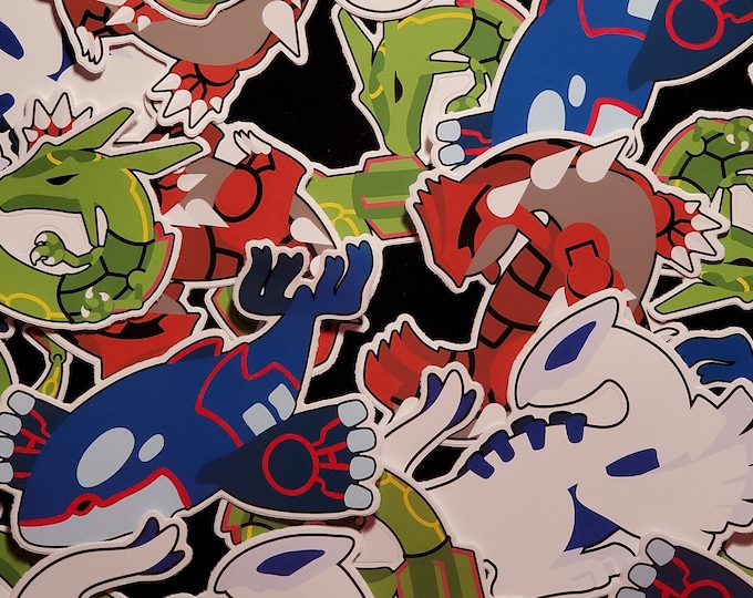 Sticker Legendary Legendary Pokemon Stickers - Etsy