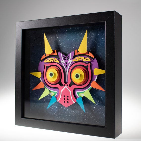 Legend Of Zelda 3d Majora S Mask Shadowbox Etsy