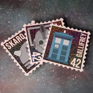 Timey Wimey Holographic Sticker Pack | Dr. Who Inspired Stickers | Waterproof and Dishwasher Safe