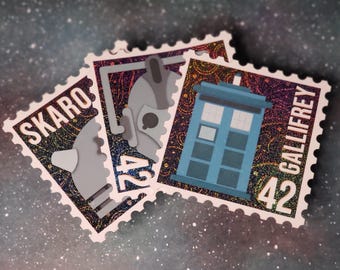 Timey Wimey Holographic Sticker Pack | Dr. Who Inspired Stickers | Waterproof and Dishwasher Safe
