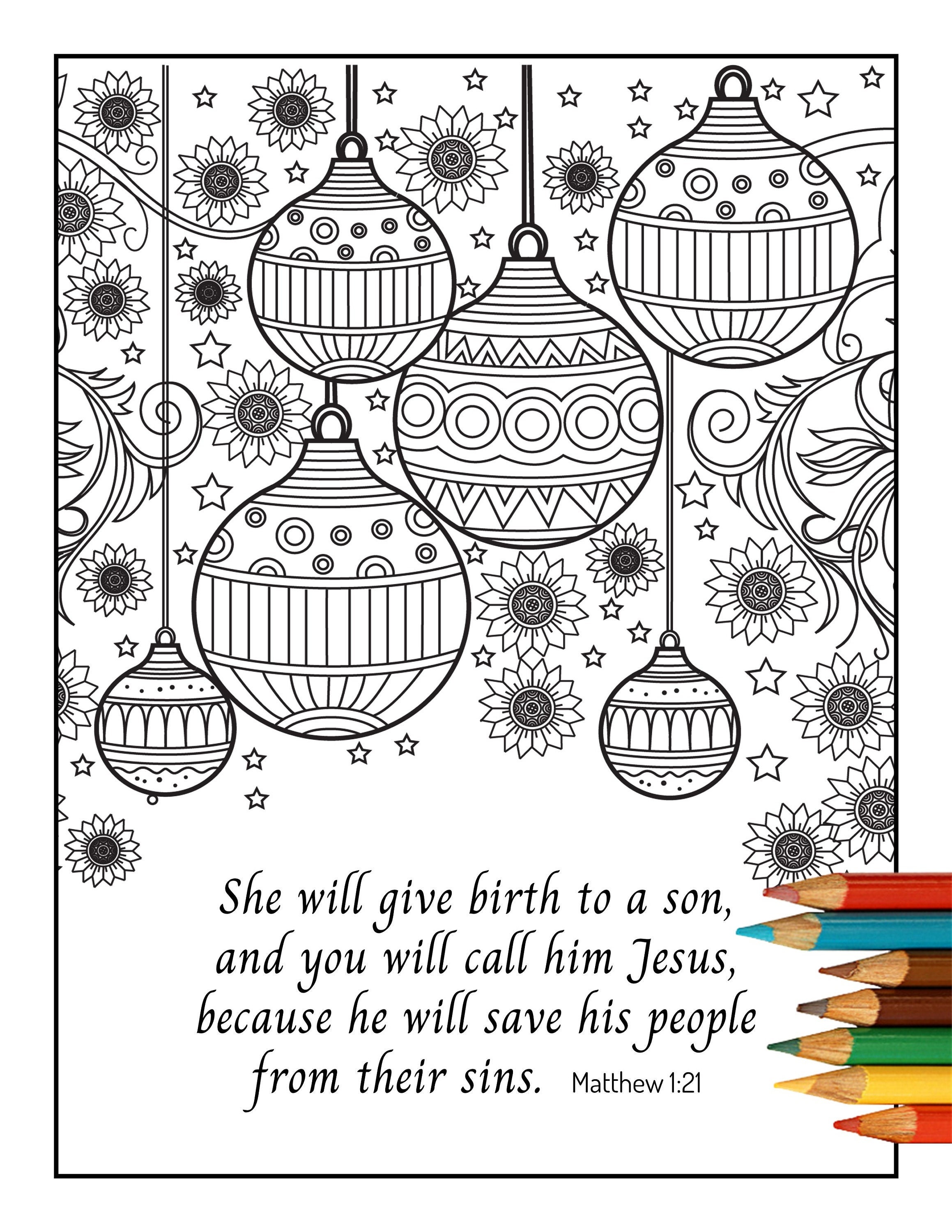 Religious Quotes Coloring Pages, 40 Printable Pages, Simple Coloring Book  for Adults and Teens Inspirational Quotes 