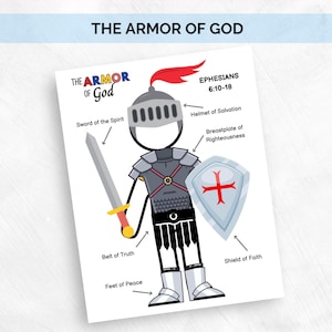 Armor of God Printable: Christian Kids Bible Lesson (PDF Download)