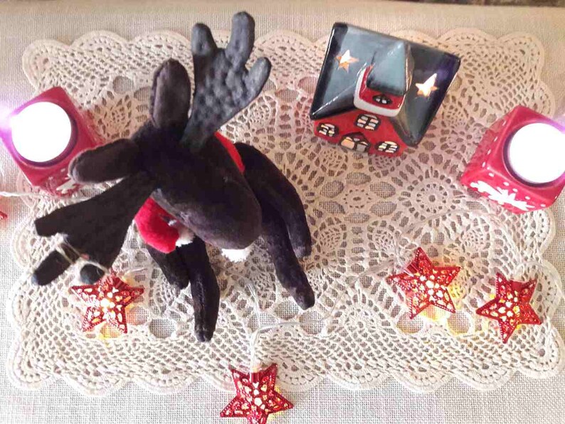 Handmade Teddy Elk Plush Toy Elk Collectible Teddy Plush moose Teddy Moose Plush Elk Handmade Elk handmade Moose