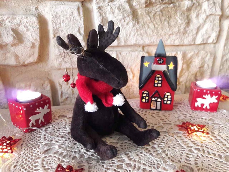 Handmade Teddy Elk Plush Toy Elk Collectible Teddy Plush moose Teddy Moose Plush Elk Handmade Elk handmade Moose