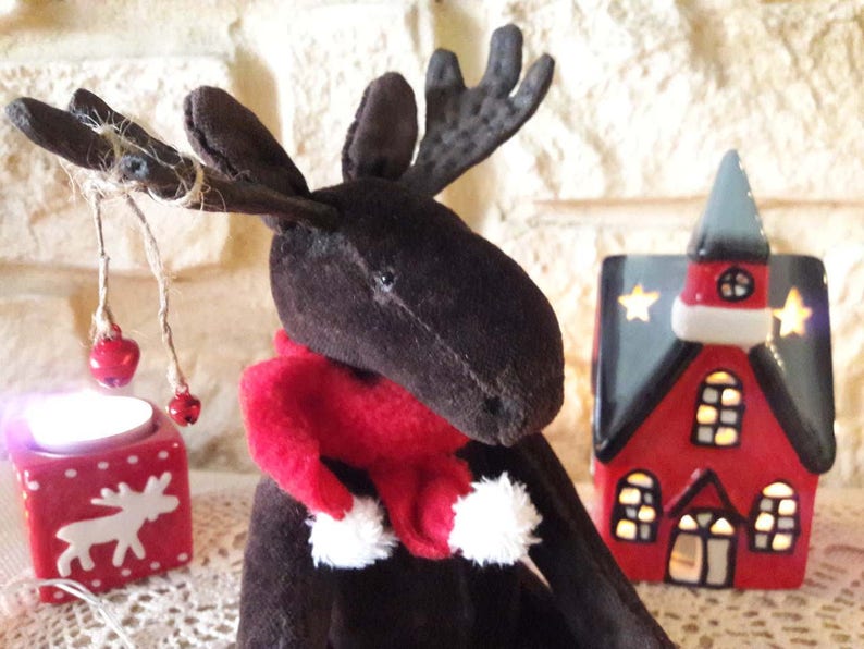 Handmade Teddy Elk Plush Toy Elk Collectible Teddy Plush moose Teddy Moose Plush Elk Handmade Elk handmade Moose