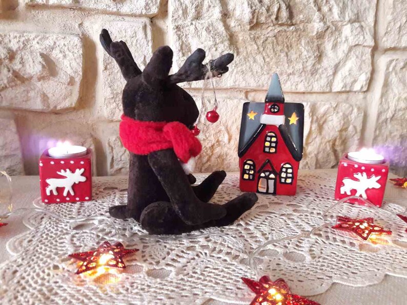 Handmade Teddy Elk Plush Toy Elk Collectible Teddy Plush moose Teddy Moose Plush Elk Handmade Elk handmade Moose