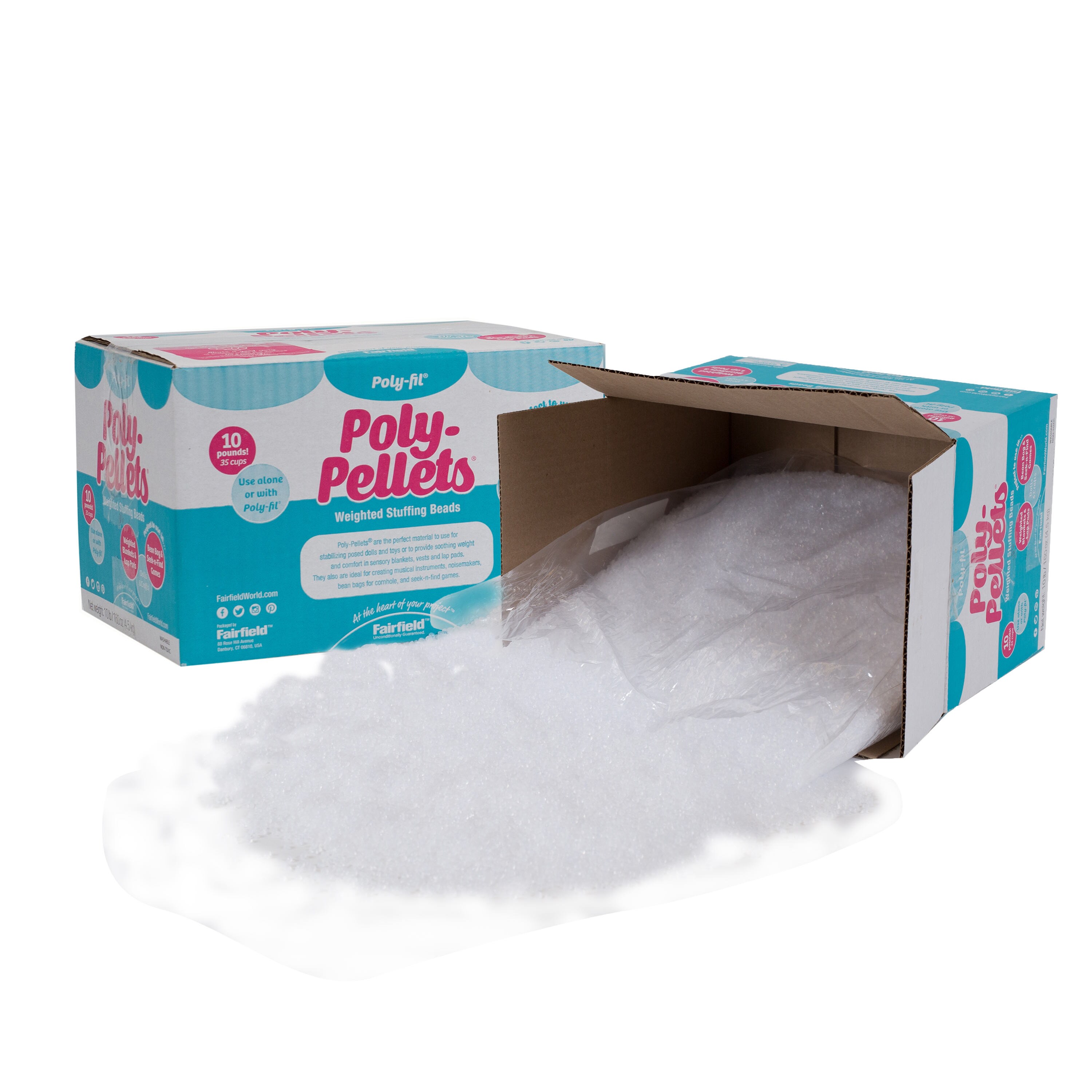 Poly Pellets Weighted Stuffing Beads, Easy Pour and Store - 6lb