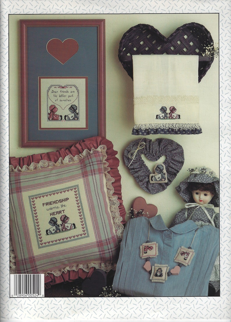 Dear Friends Counted Cross Stitch Pattern ~ Friendship Quotes ~ Marilynn Campbell Fisher Designs ~ Leaflet #524 for Leisure Arts