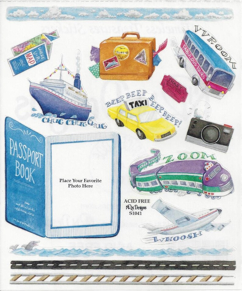 NRN Designs Vacation Travel Stickers Scrapbooking Stickers for Travel
