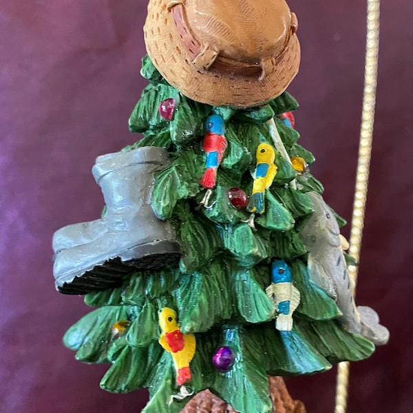 Kurt S. Adler ~ Fisherman Tree Ornament ~ Lures ~ Fishing Hat ~ Boots ~ Fishing Basket ~ Net ~ NLA