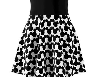 Mickey Head Disney Inspired Women's Skater Skirt