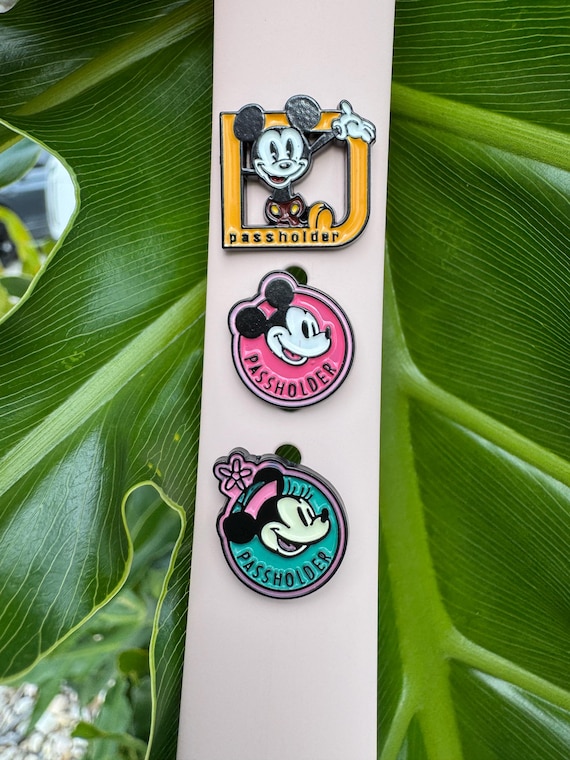 Disney Passholder Mickey Minnie Apple Watch Charms, Disney Charms, Theme Park Charms, Magic Band Charms