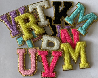 High Quality Chenille Patches, Adhesive Stick On Patches,  Letters Patch, Varsity Letter Patch, Stick On Patch, A-Z Patches, DIY Patches