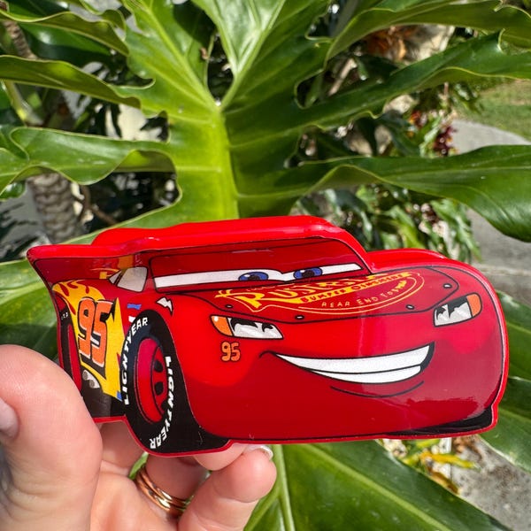 Lightning McQueen Cars Disney Inspired Hair Claw Clip