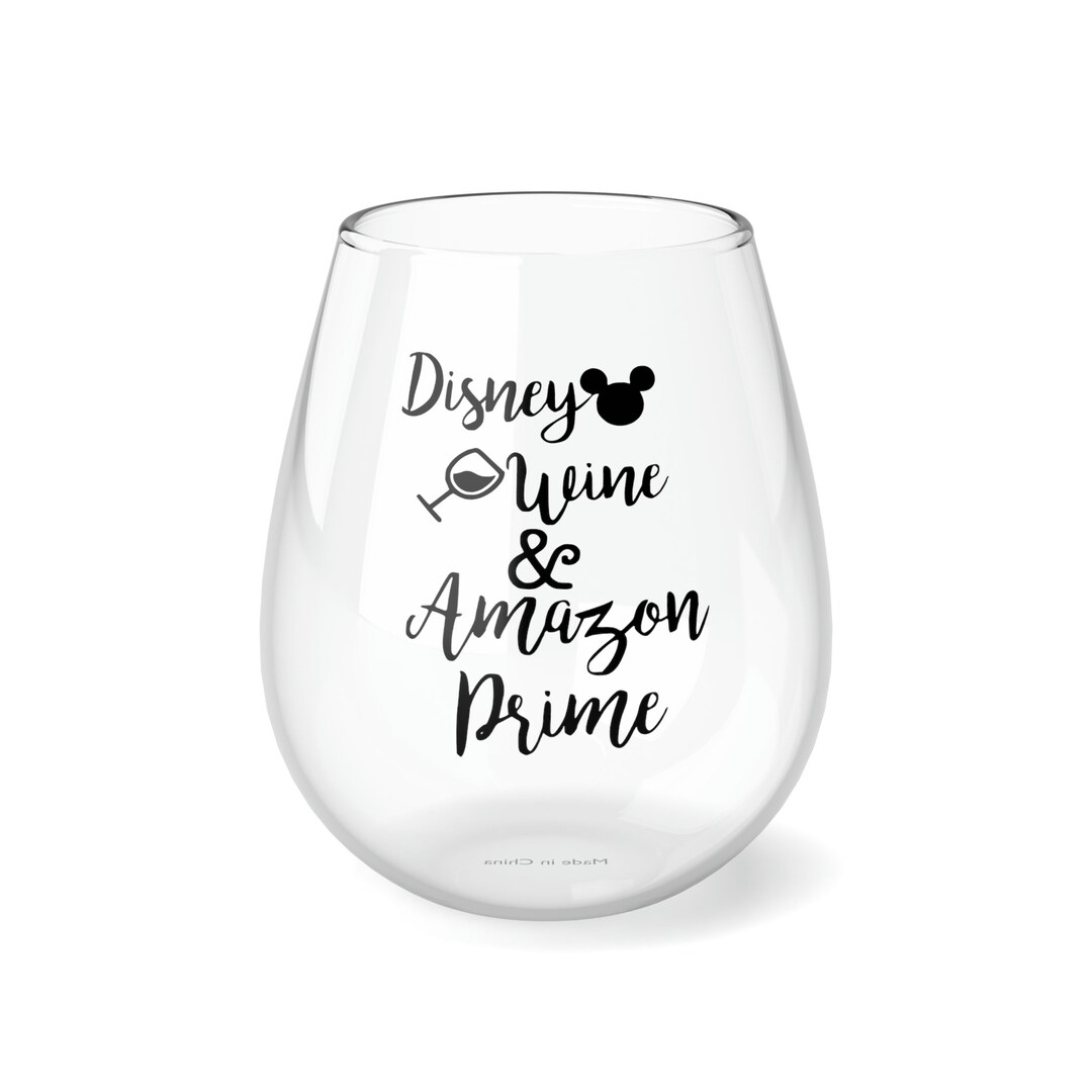 Disney Wine and Amazon Prime Stemless Wine Glass 11.75oz Etsy
