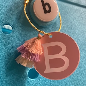Monogram Bag Charm, Personalized Custom Initial Keychain,  Bogg Bag Tag, Wire Keyring Charm, Monogram Beach Bag Tag, Bogg Bag Charm