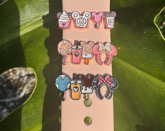 Park Snack Charm Slider Bar Pink, Apple Watch charms, Disney Charms, Theme Park Charms, Magic Band Charms