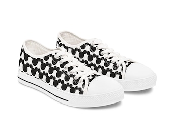 Mickey Head Disney Inspired Women's Low Top Sneakers