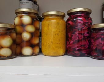 Home Made Pickles - Pickled Onions/Piccalilli/Pickled Red Cabbage