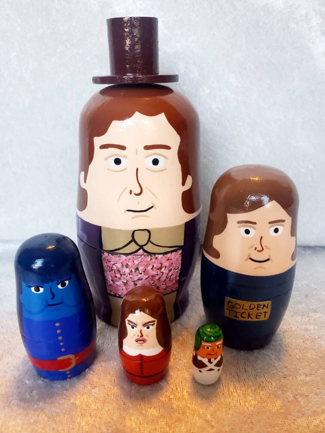 Willy Wonka Nesting Doll Set Etsy