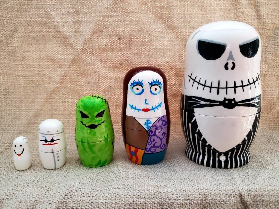 Nightmare Before Christmas Nesting Doll Set Etsy
