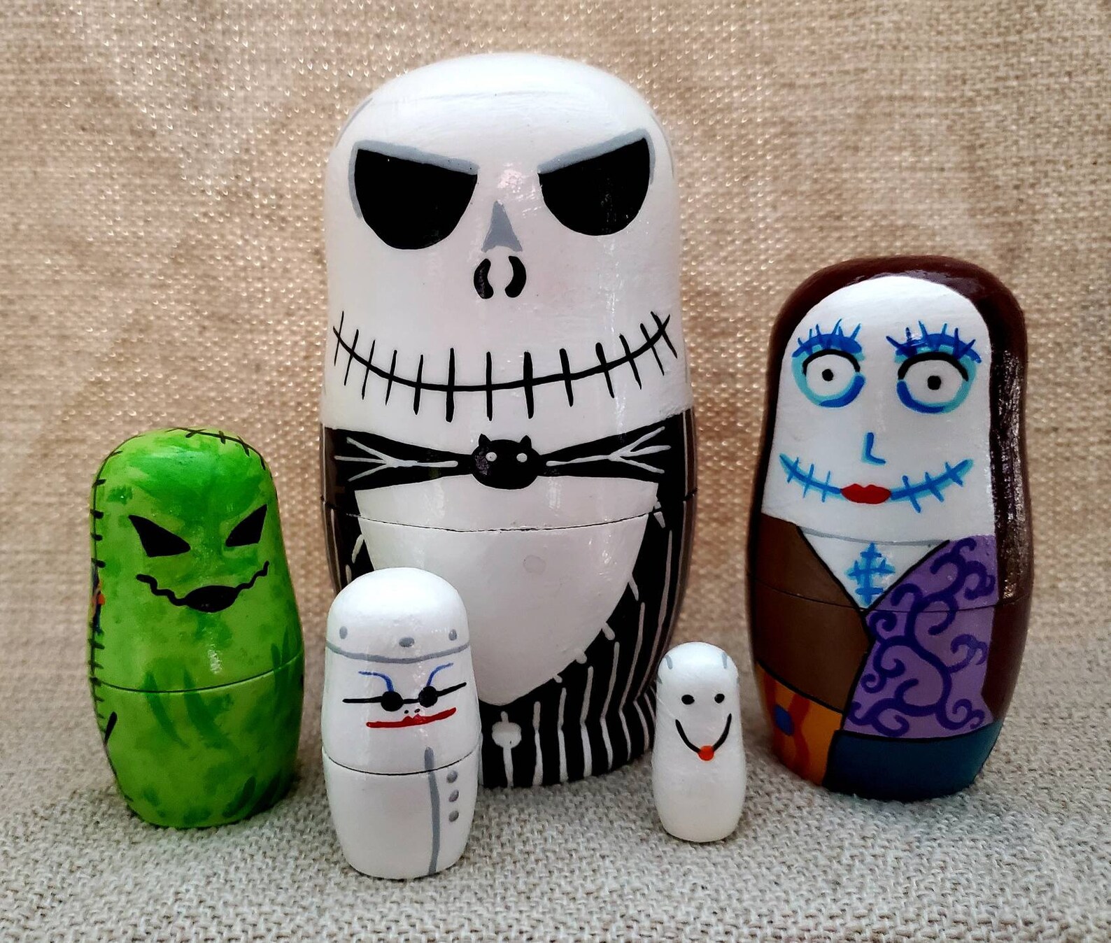 Nightmare Before Christmas Nesting Doll Set Etsy