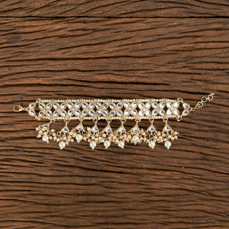 Indo-Western Classic Bracelet With Gold Plating
