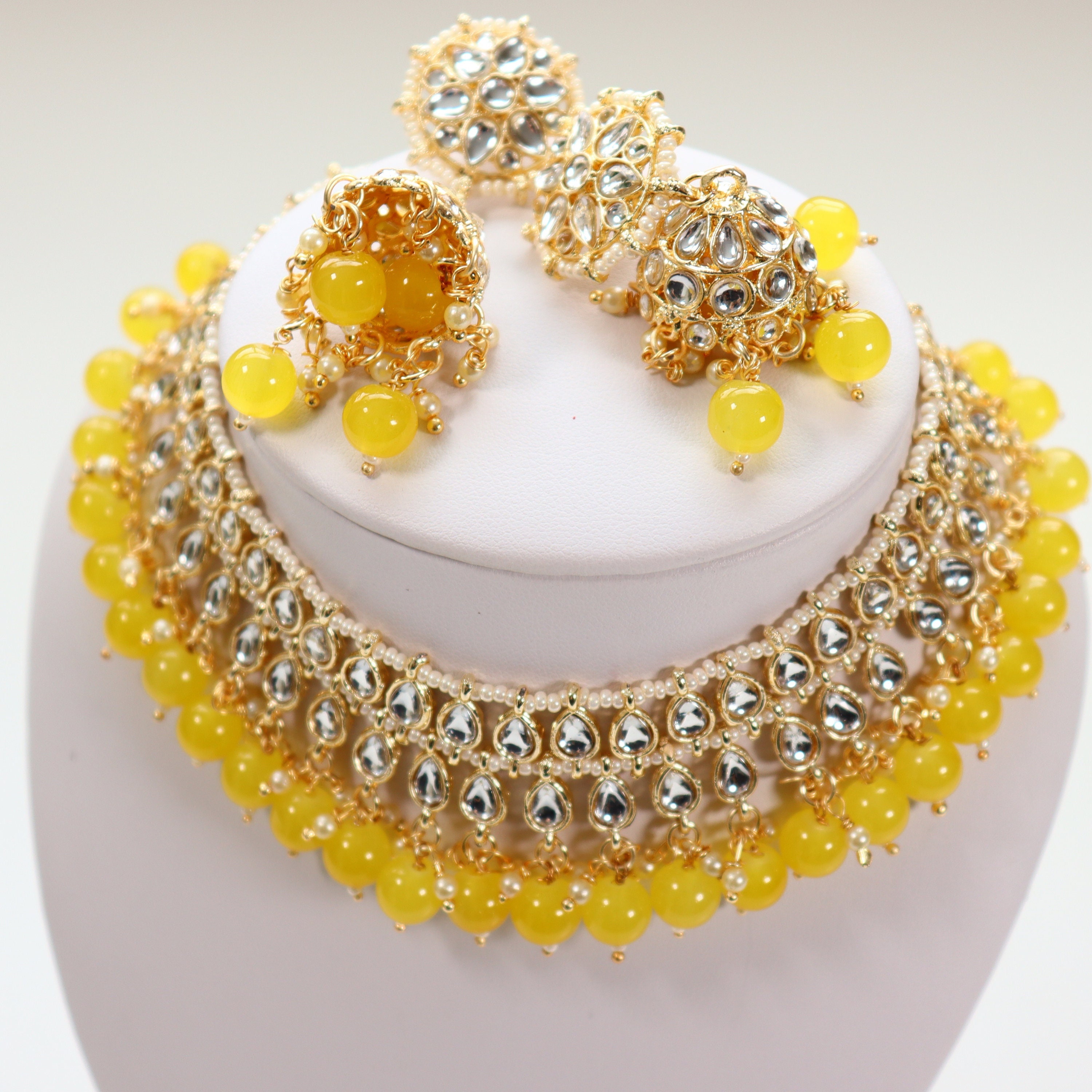 Yellow Floral Jewelry Set