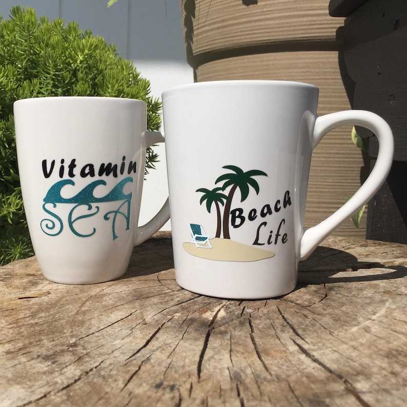 Beach Themed Coffee Mugs Etsy