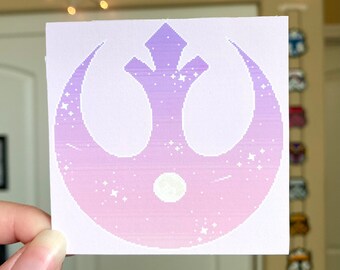 Pink Rebel Starbird 3x3" Matte Mini Print