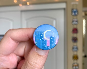 City Never Sleeps 1" Pinback Button