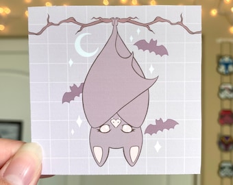 Kawaii Bat 3x3" Matte Mini Print