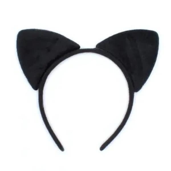 Cat ears fancy dress on Aliceband for world book day, Halloween, hen stag party adult children’s black cat ears