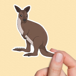 Wallaby Sticker, Australian Native Animals, Travel gifts, Aussie Souvenirs