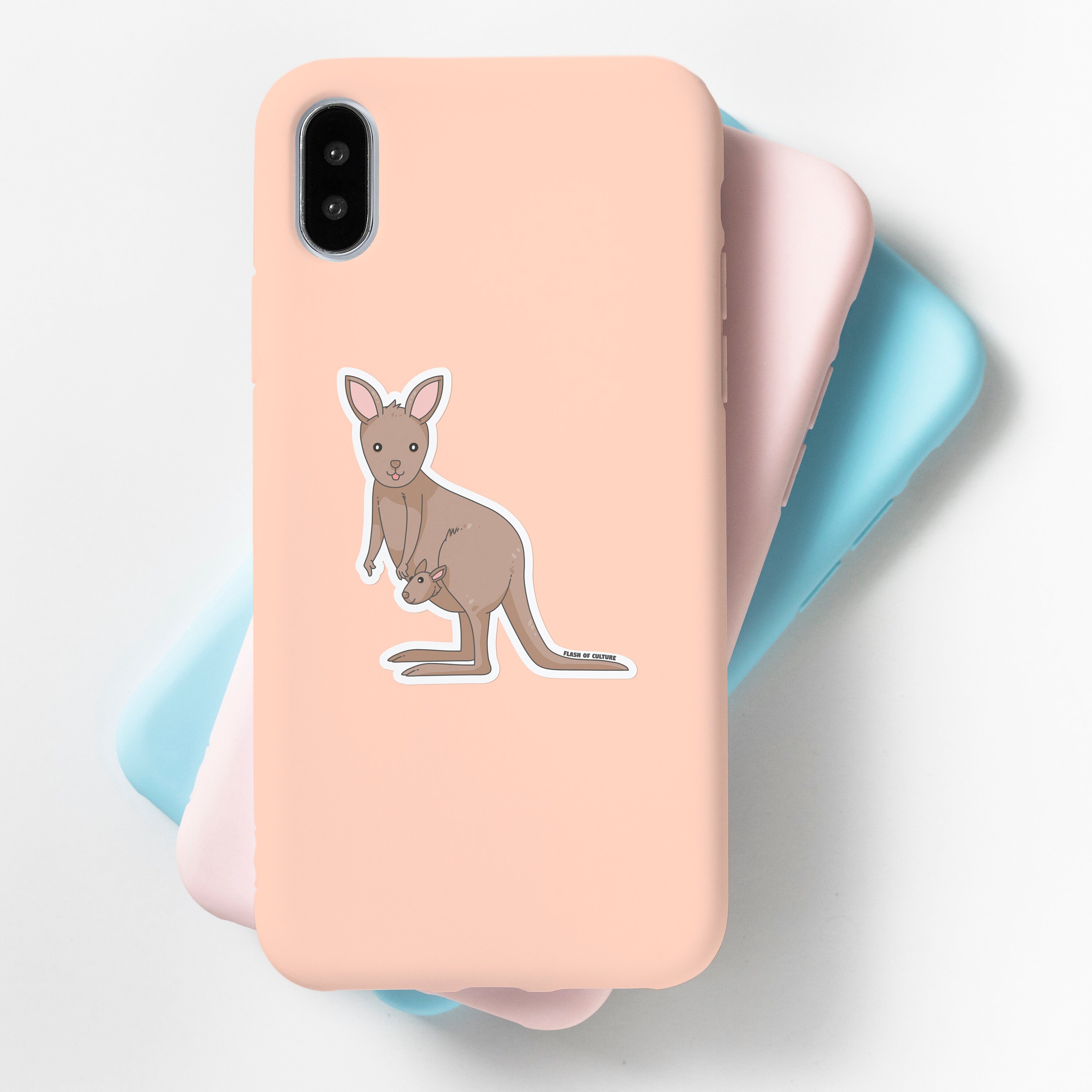Kangaroo Sticker Animal stickers Kangaroo art Stickers Etsy