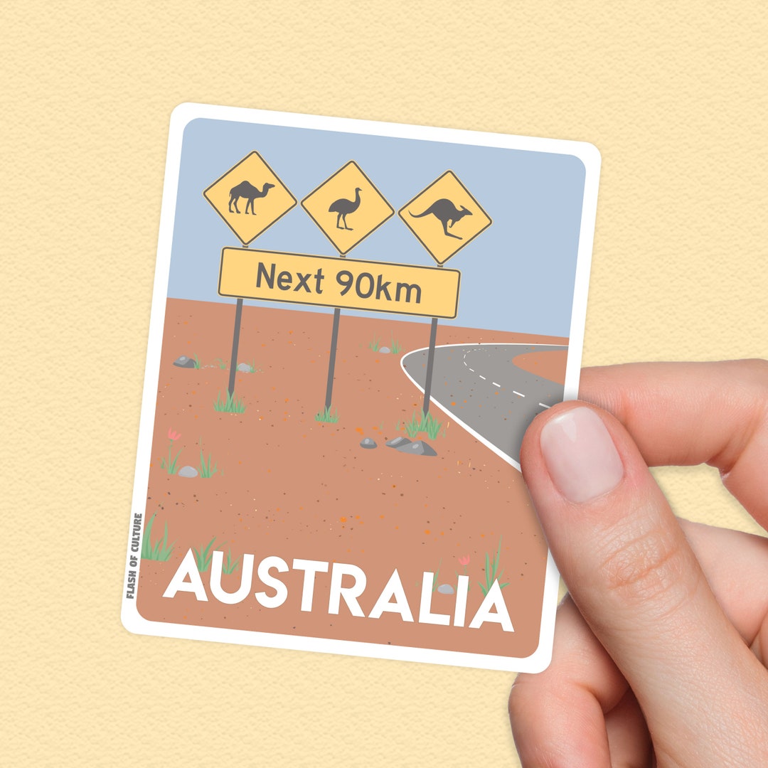 Australia Road Signs Stickers, Australian Stickers for Water Bottles ...