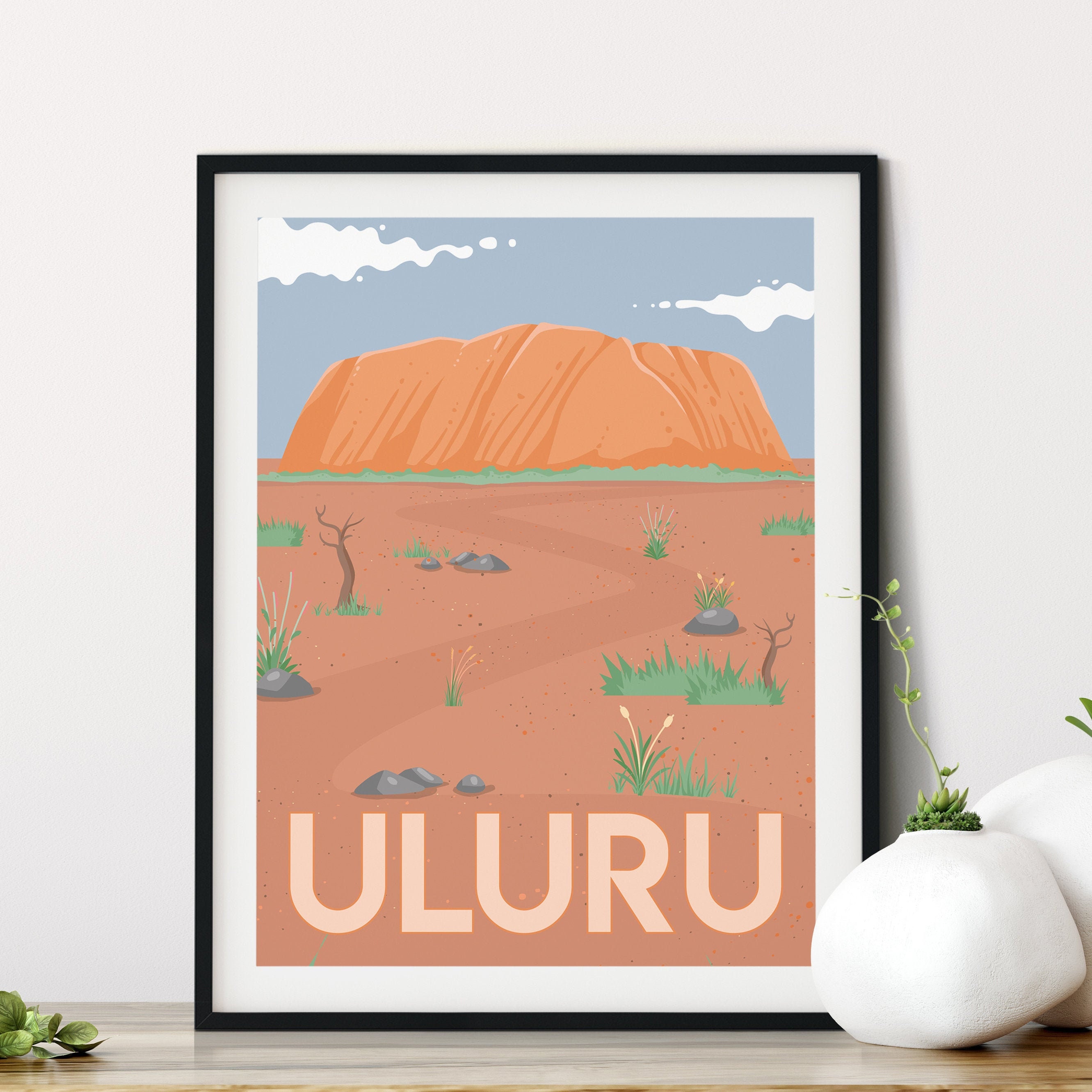 Uluru Poster Uluru Print Australian Travel Posters Etsy