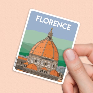 Florence Italy Sticker, Gifts for travellers, Travel destinations, Italian souvenirs