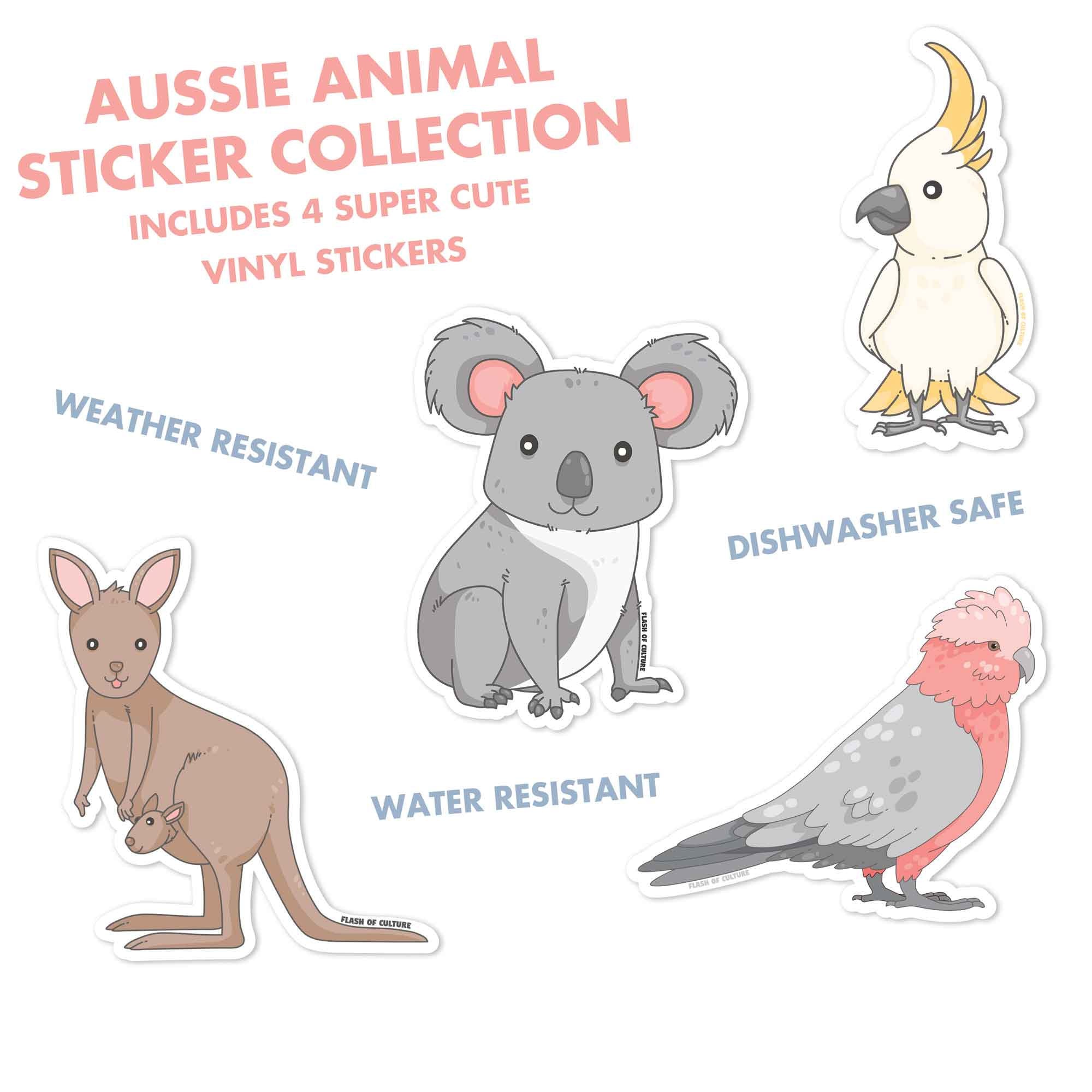 Australian animal stickers animal stickers Koala sticker Etsy