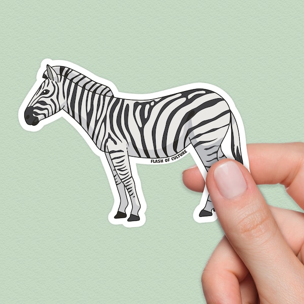 Zebra sticker, Cute Animal, Endangered Animals, Animal Lovers Gift