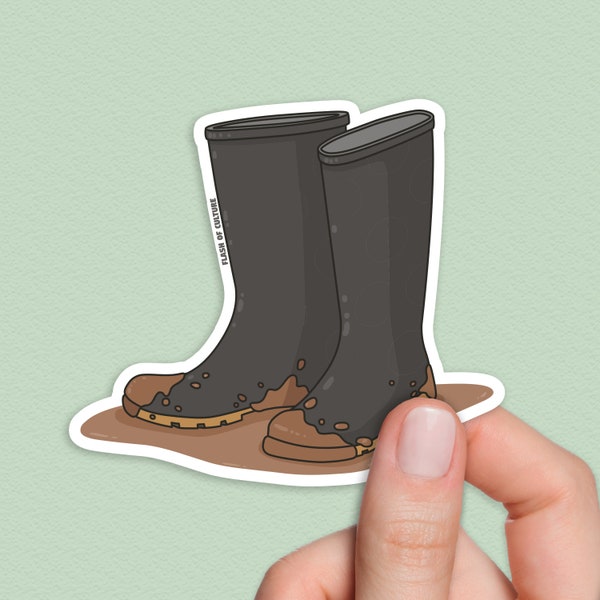 Gumboots Sticker, Wellingtons,  Galoshes, Gum boot Art, Kiwiana Gifts, NZ Souvenir, New Zealand