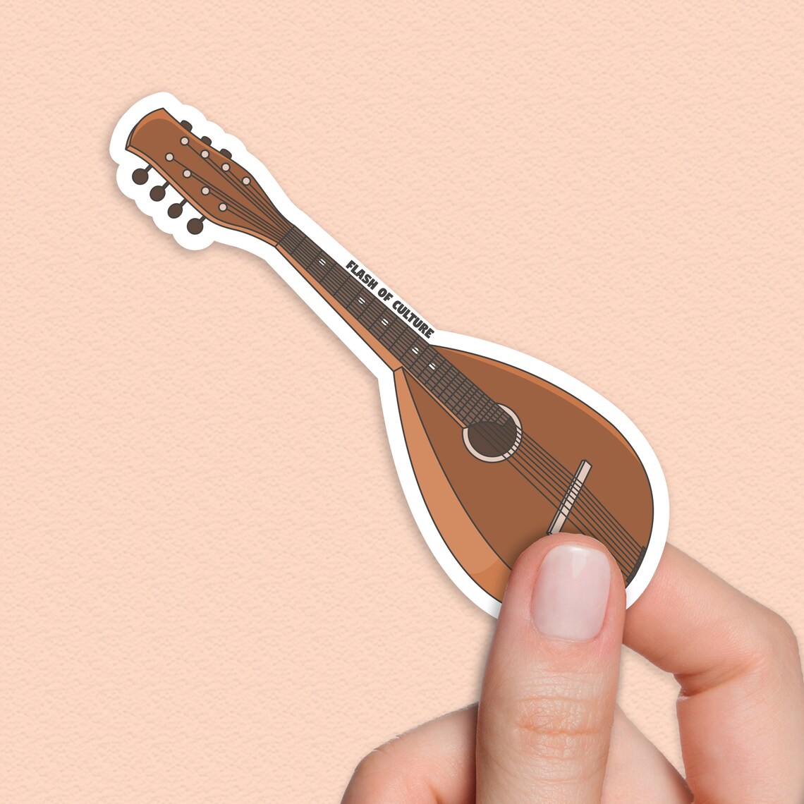 Waterproof Stickers Mandolin Sticker Musical Instruments Etsy