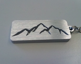 Mountain, mountaineering, mountains, hiking, skiing, keychain aluminum peaks