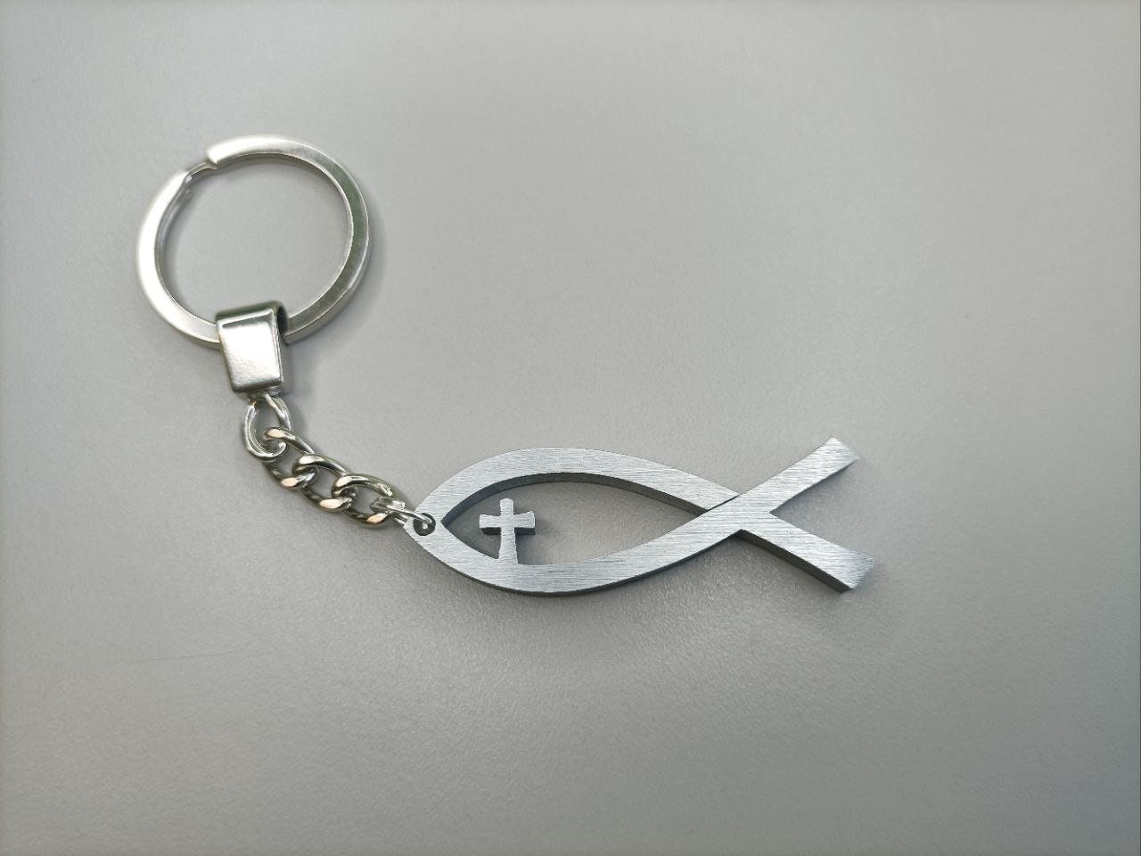 Fish Sign Keyring Ichthys Ichthus Ikhthus Small Key Ring Sacred