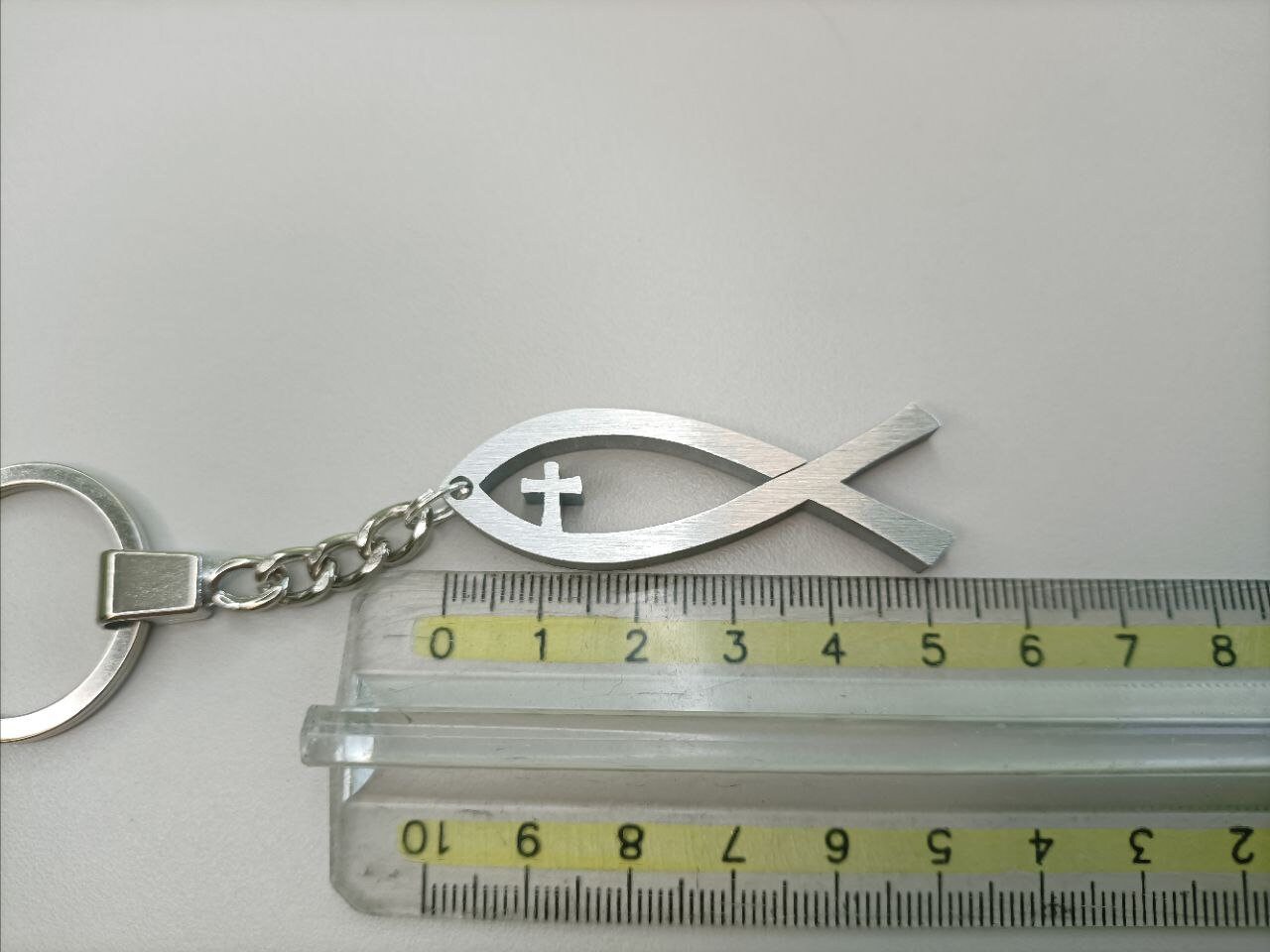 Christian fish shop keychain